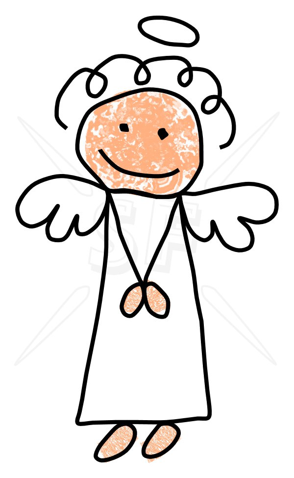 angel clipart stick figure
