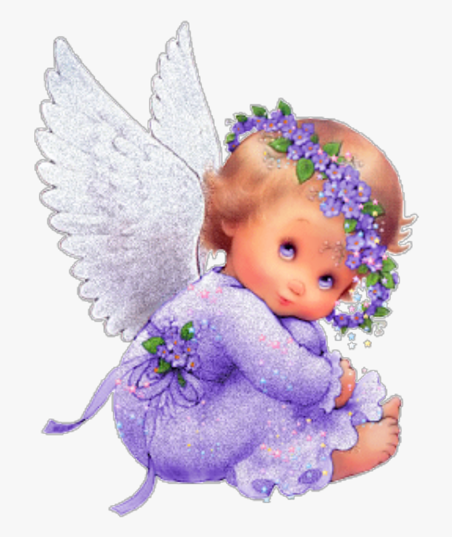 Angels clipart baby girl. Ftestickers angel cute guardian