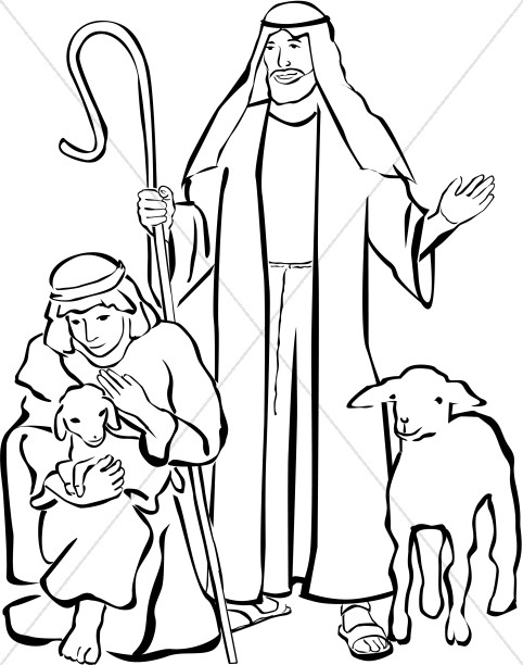 Shepherds nativity. Angels clipart shepherd
