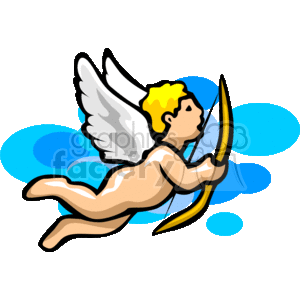 angels clipart side view