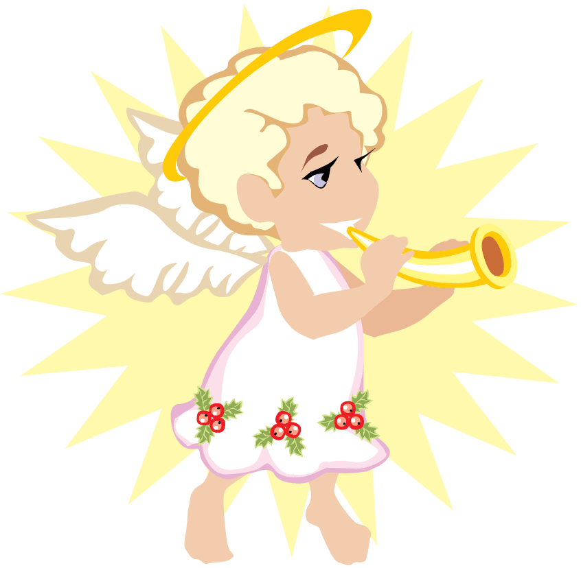 angels clipart side view