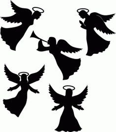 angels clipart silhouette