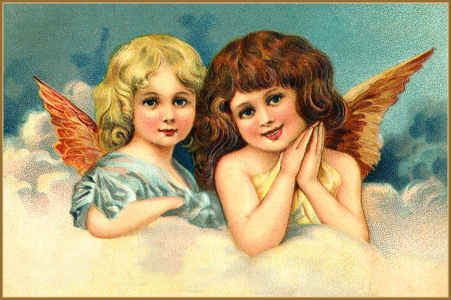 Victorian . Angels clipart two