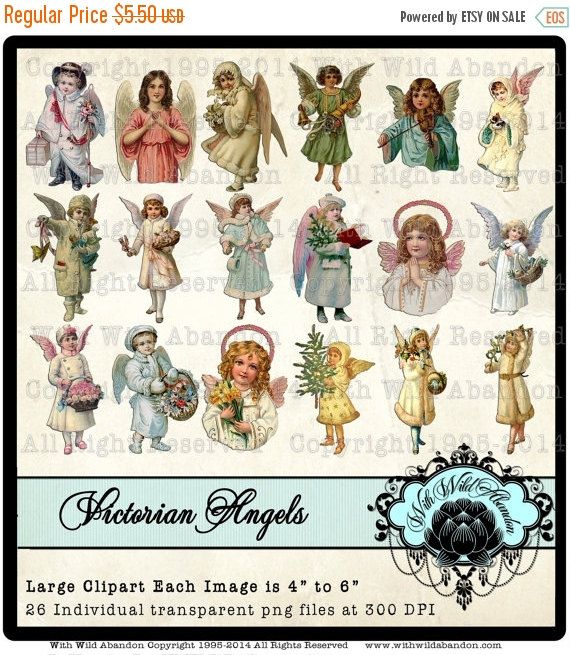 Angels clipart victorian. Check out on sale