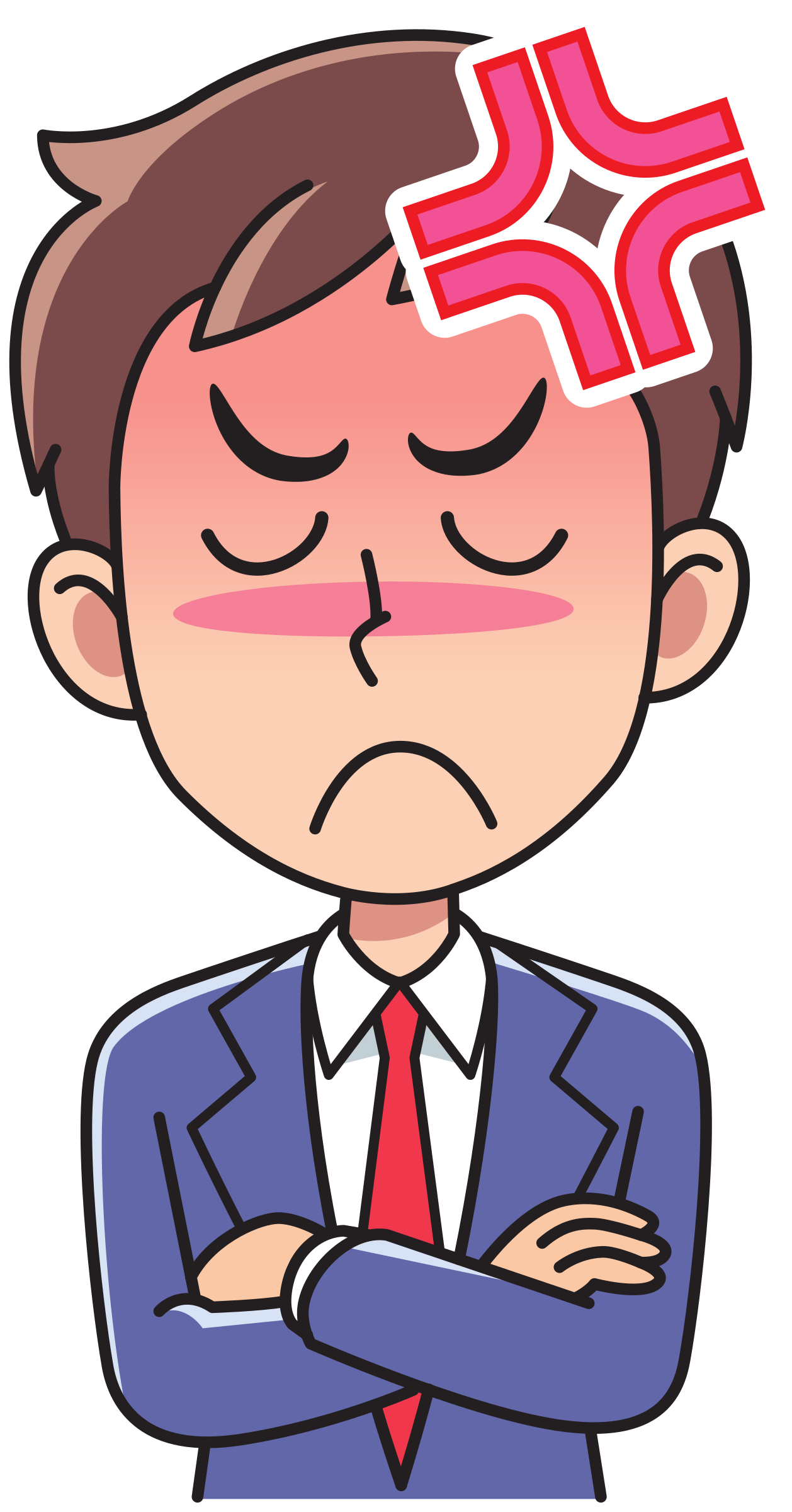 Mad clipart businessman. Business man angry big