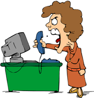 telephone clipart angry customer