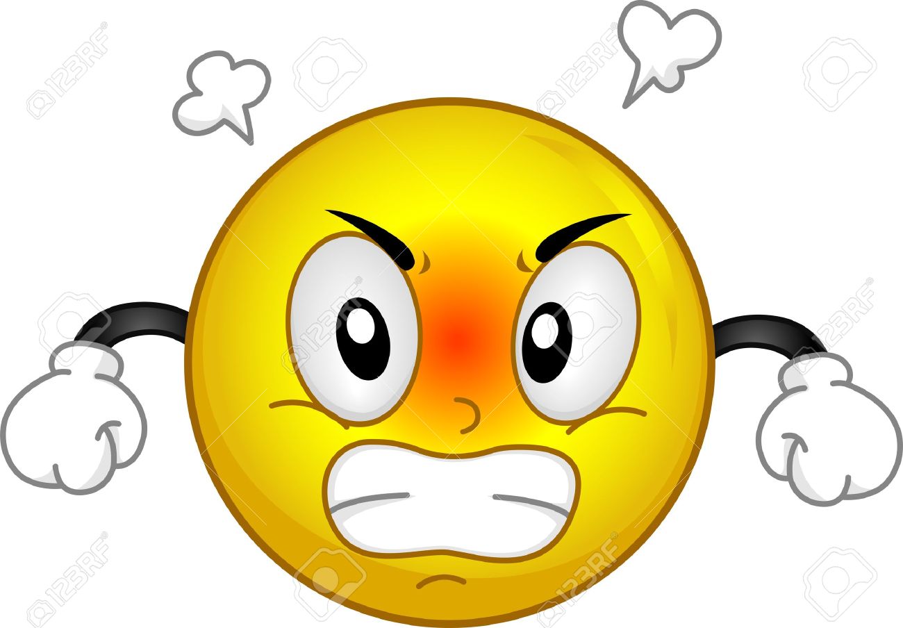 Anger clipart angry patient. Smiley pencil and in