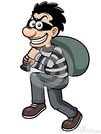 How to stop being. Burglar clipart cute