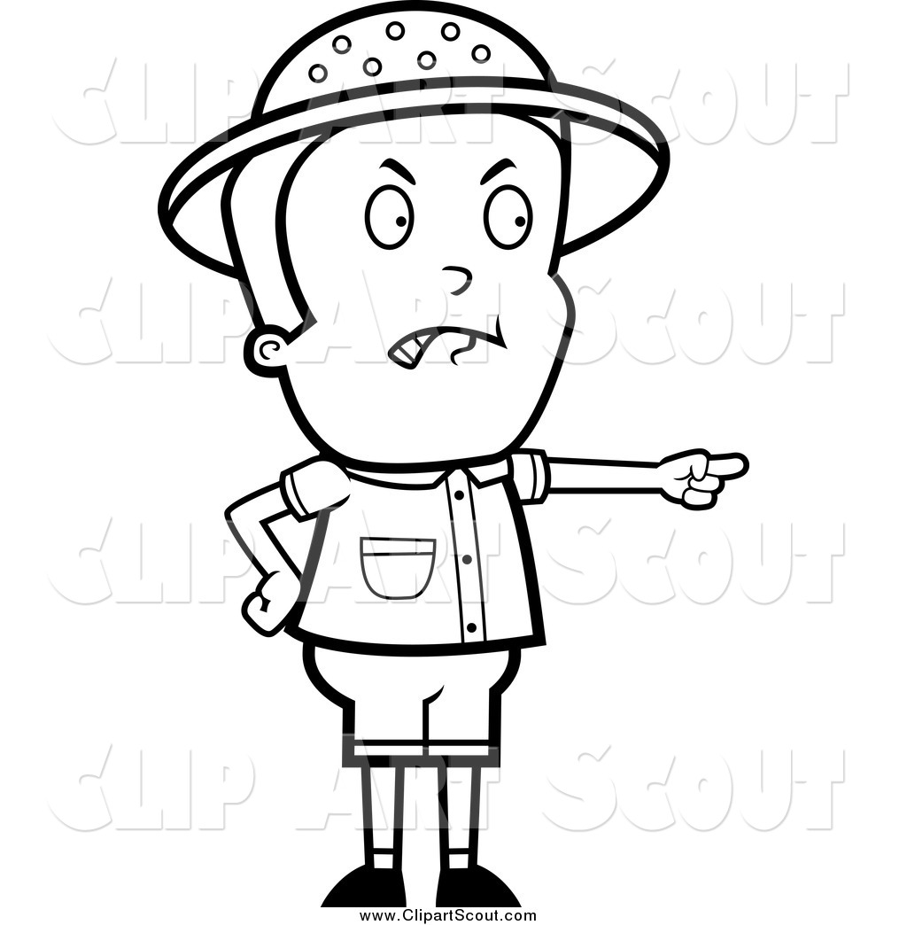 angry clipart black and white