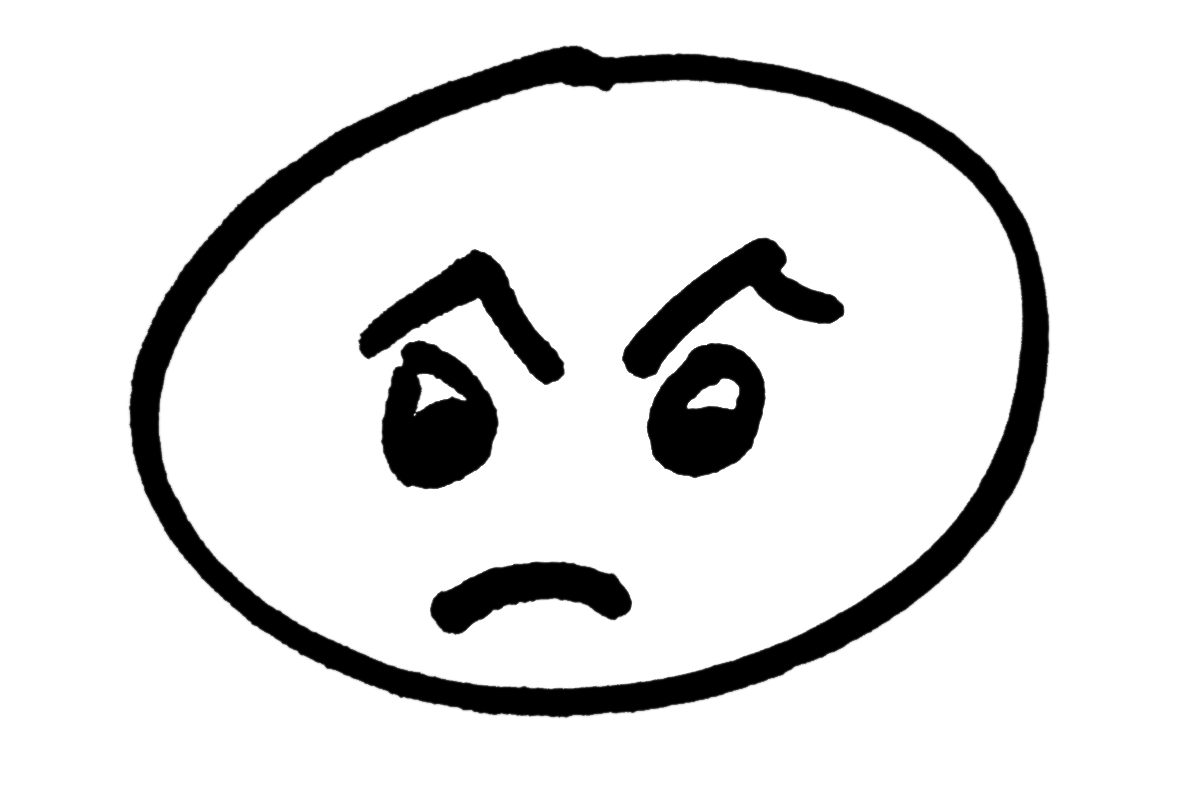 mad clipart bitter face