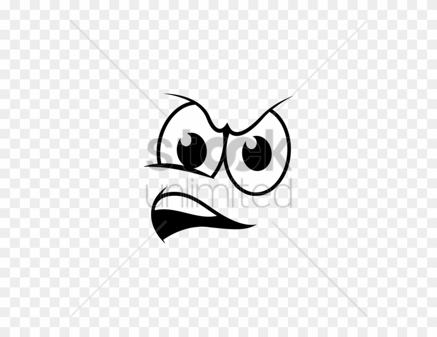 Angry cartoon . Anger clipart facial expression