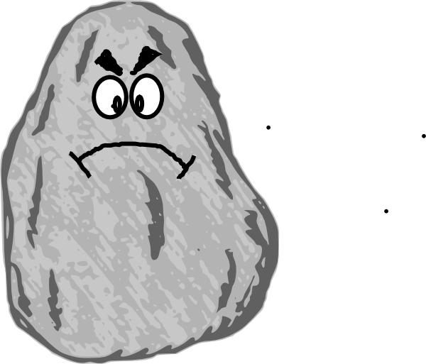 Rock clip art at. Potato clipart angry