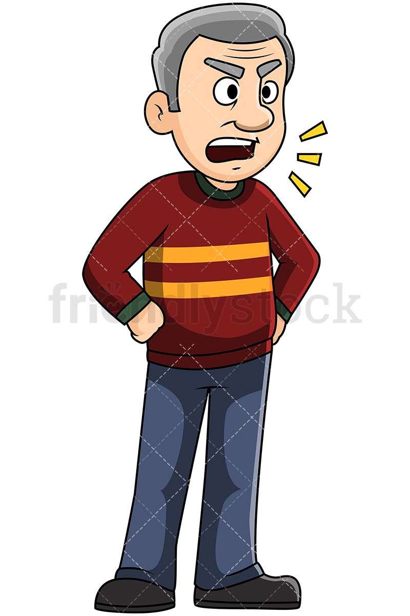 anger clipart irritated person