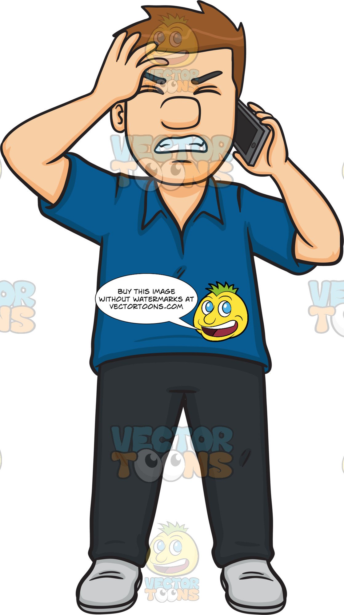 anger clipart irritated person