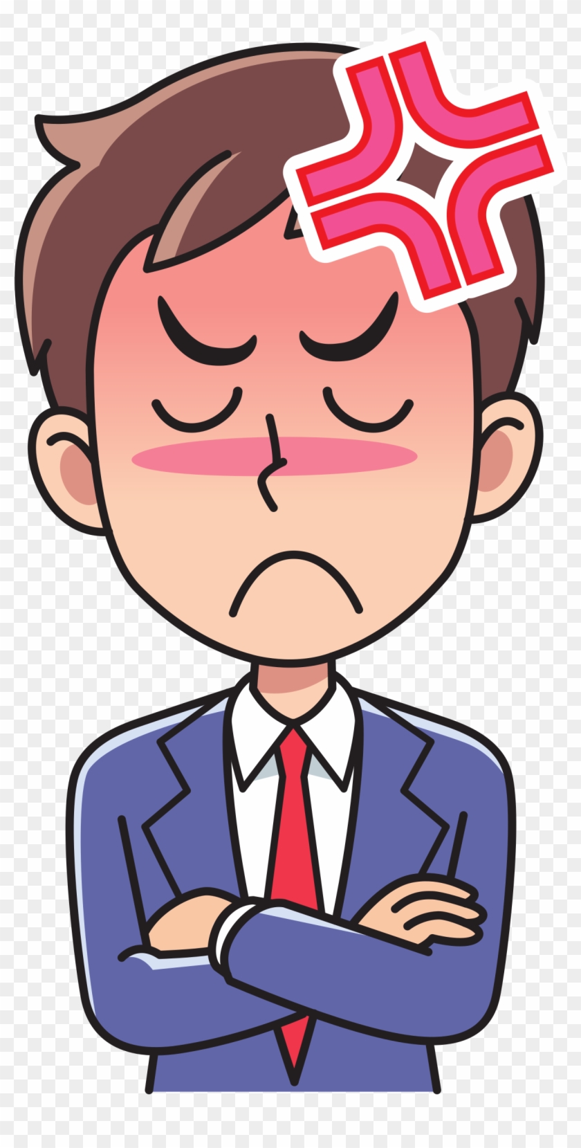 Anger clipart mad. Business man angry big