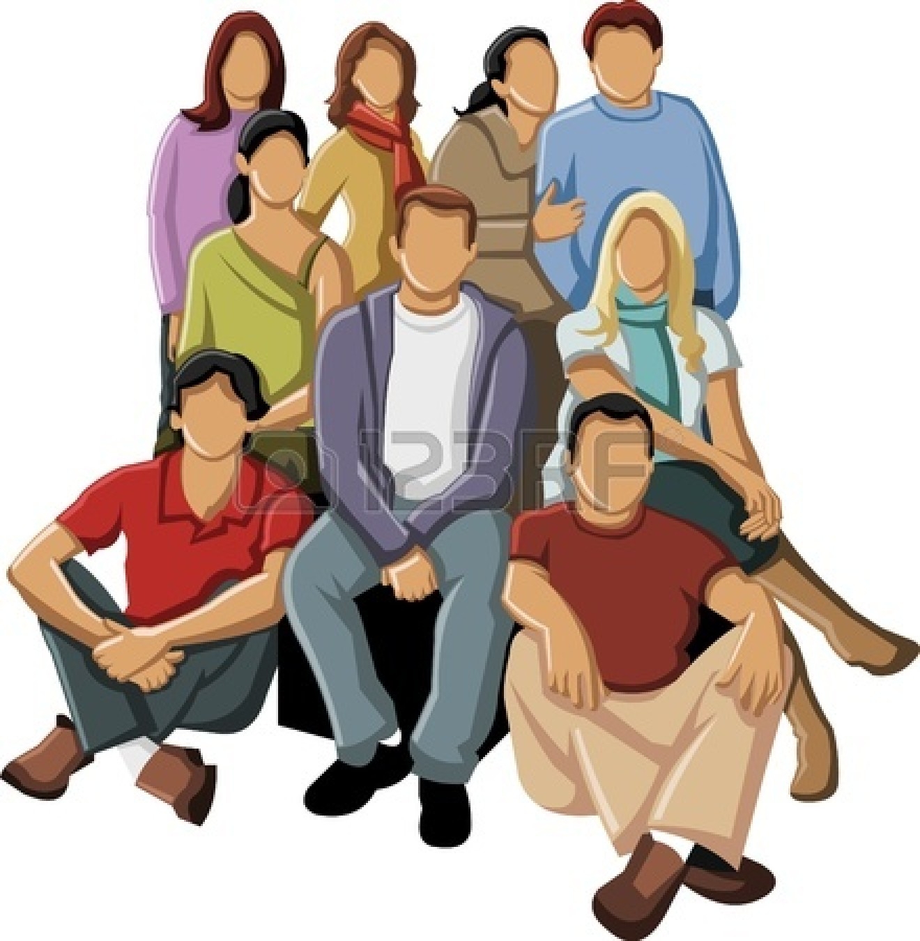 crowd clipart group person