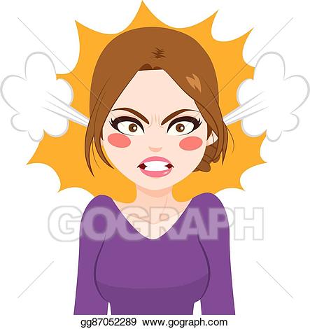mad clipart stress person