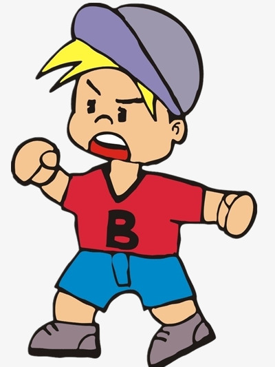 boy clipart angry