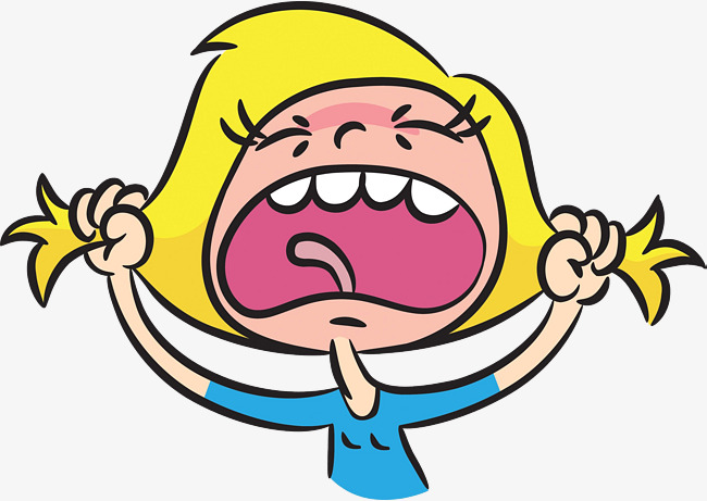 Little girl angrily material. Angry clipart angry expression