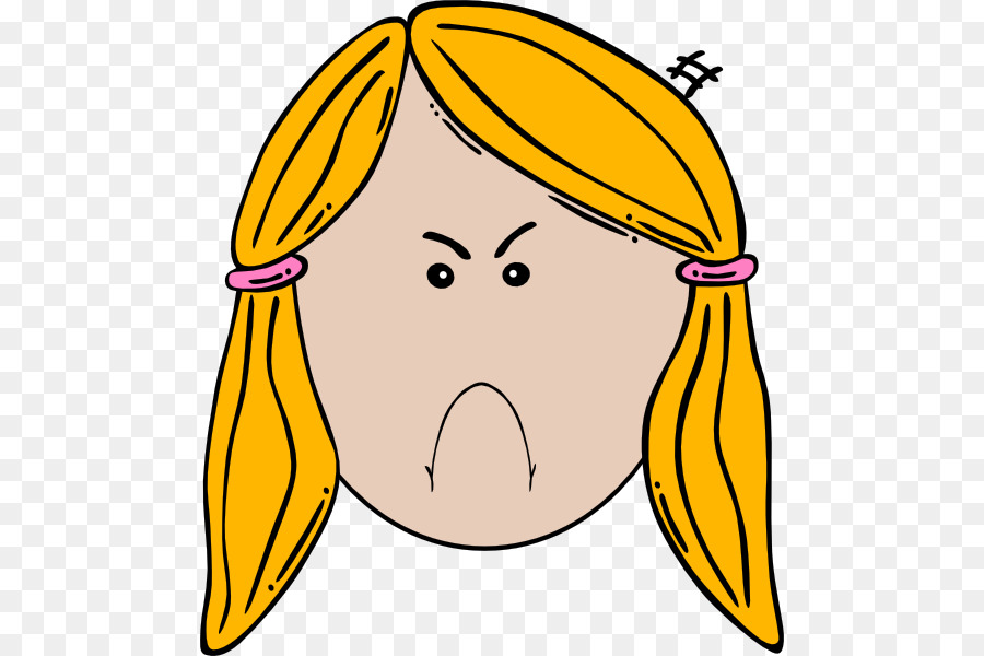 Girl cartoon clip art. Angry clipart angry face