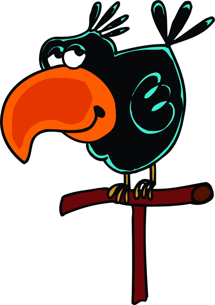 angry clipart crow