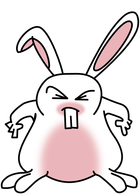This cute and funny. Clipart rabbit angry