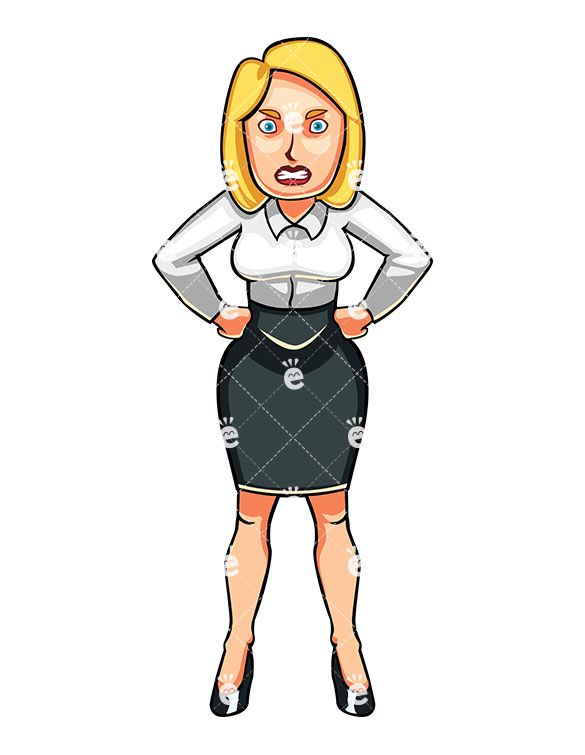 angry clipart female