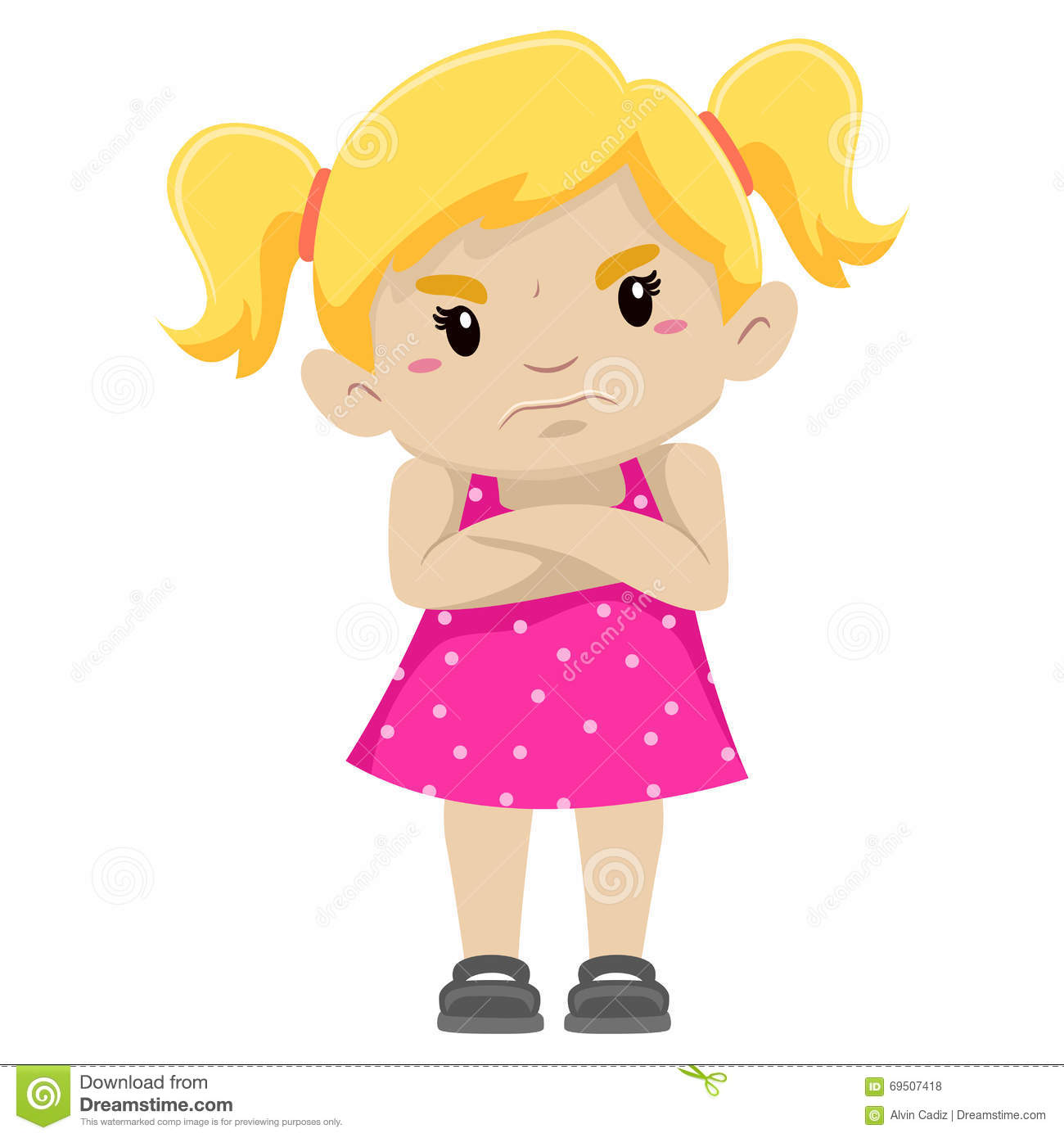 Angry Girl Clip Art