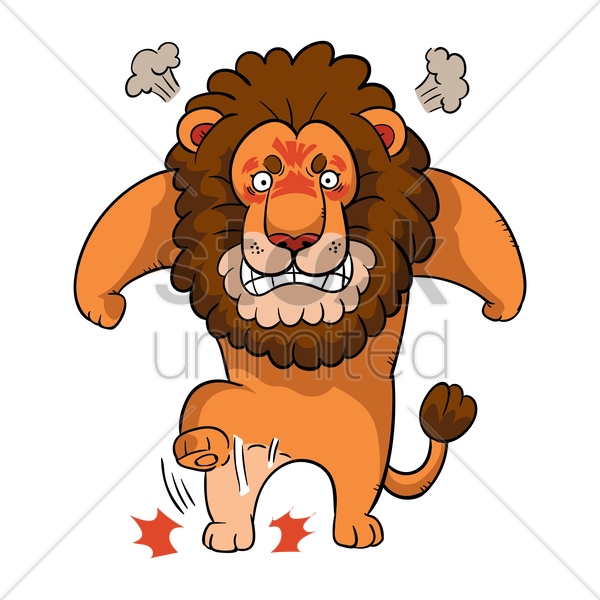 Furious pencil and in. Lion clipart angry