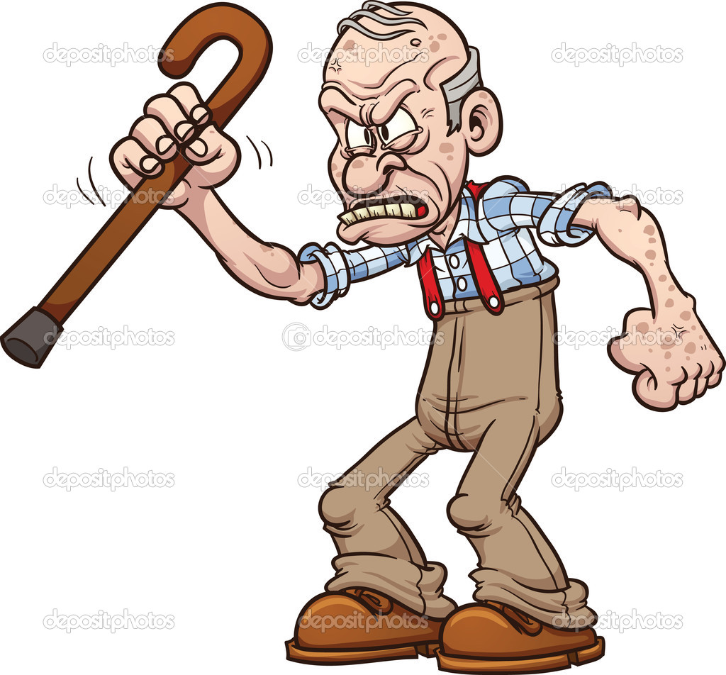 grandfather clipart angry