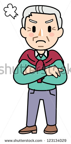 grandfather clipart angry