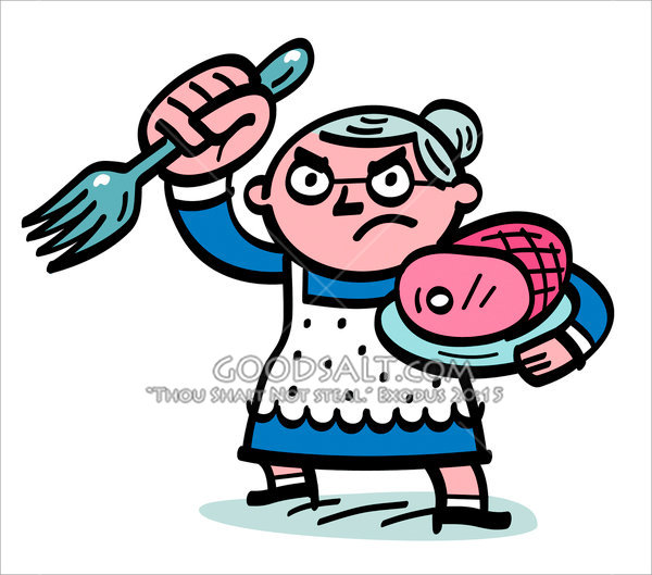angry clipart grandmother