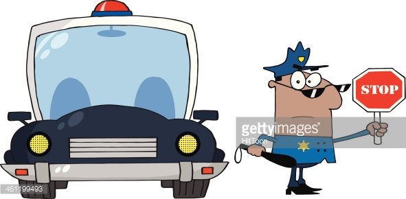 Angry clipart policeman. African american holding club