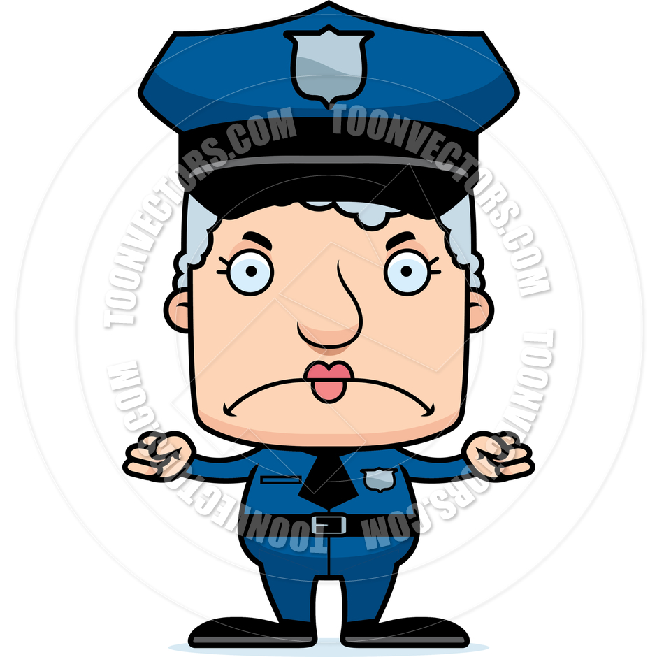 Angry clipart policeman. Cartoon police officer free