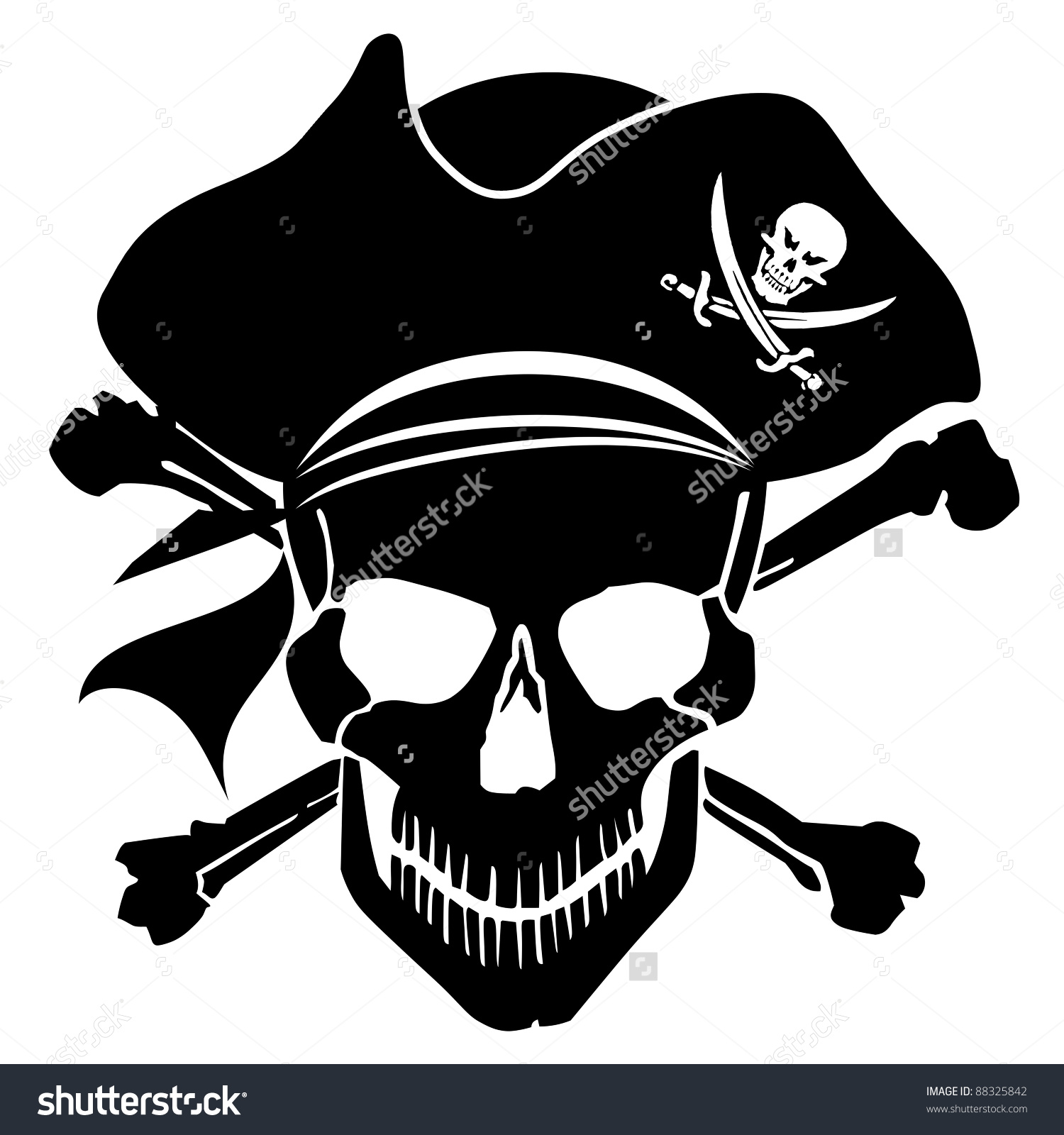 angry clipart skull