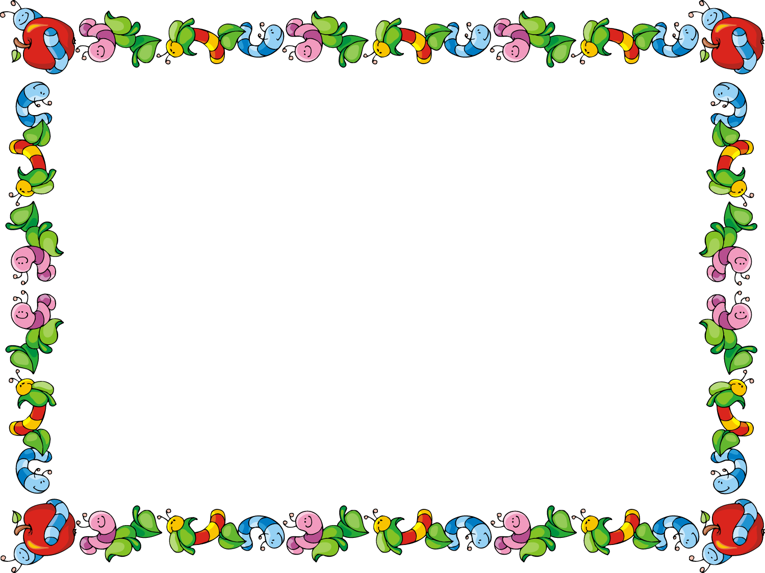 worm clipart border