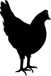 Free clip art image. Chicken clipart silhouette