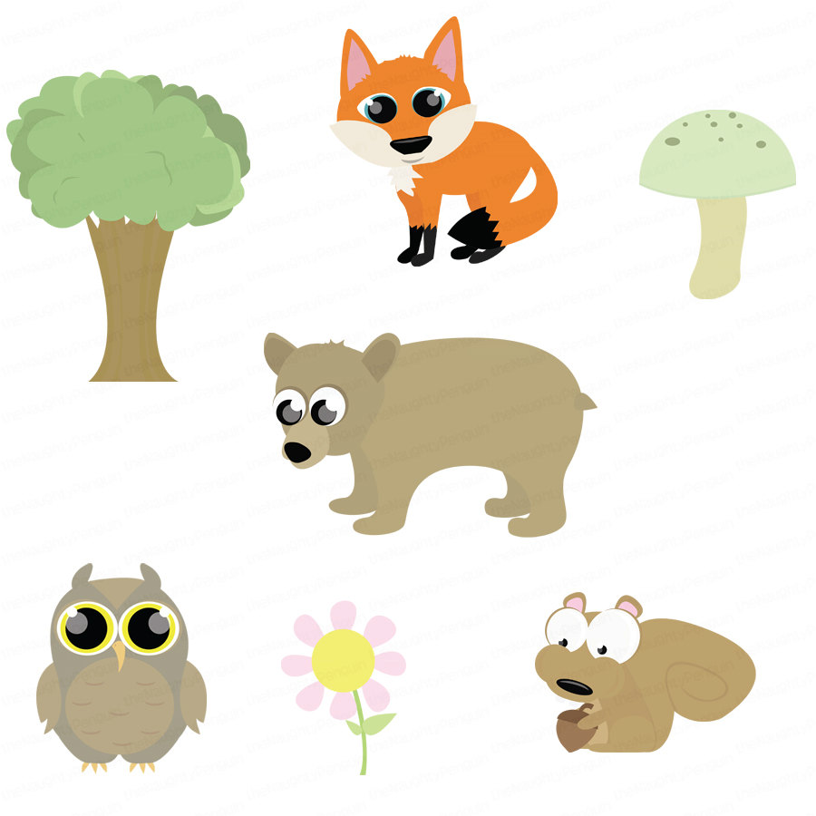 animal clipart forest