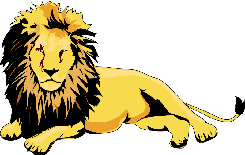 clipart lion yellow