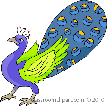 animal clipart peacock