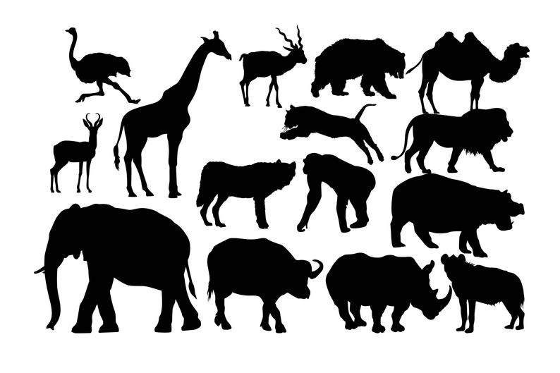animal clipart silhouette