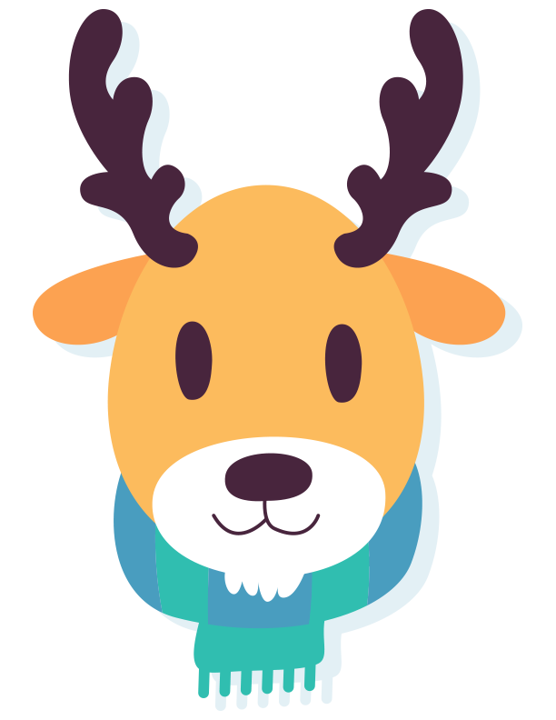  collection of animals. Winter clipart deer