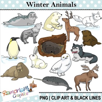 animal clipart winter