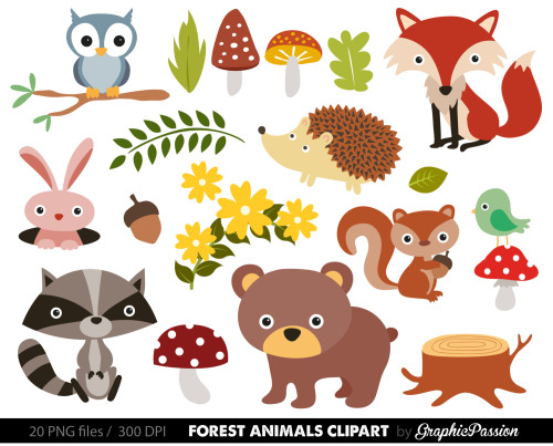 clipart animals forest