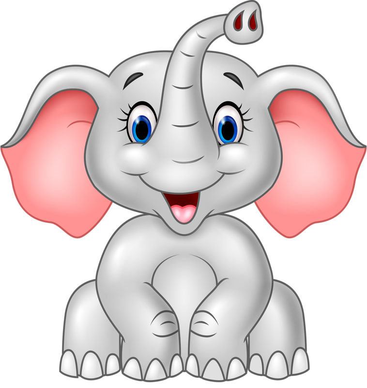 friendly clipart elephant