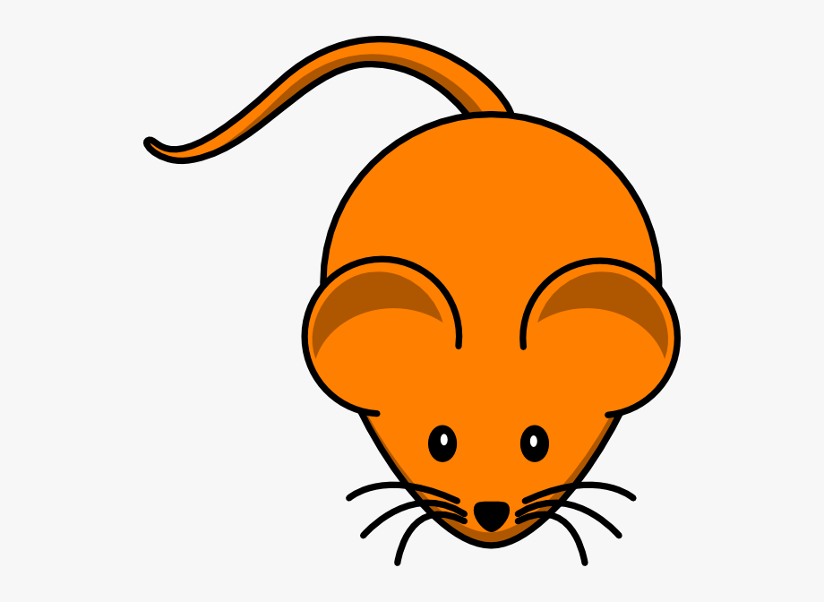 mice clipart orange