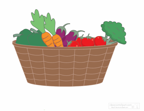Food vegetable basket a. Carrot clipart animated