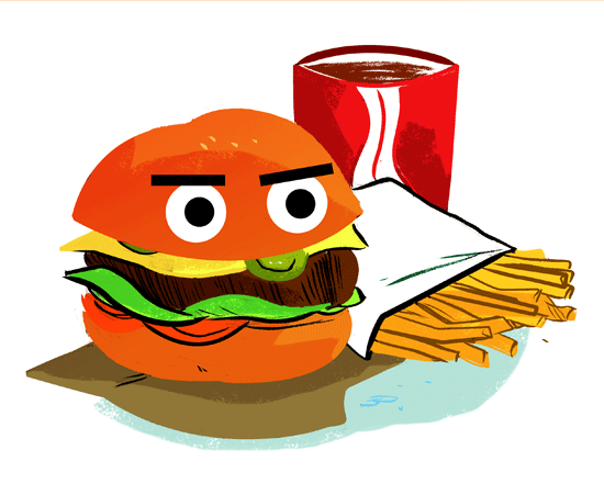 animated clipart food