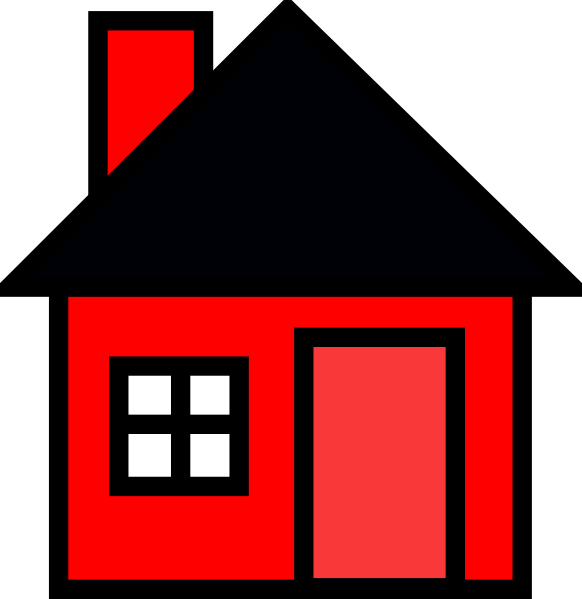 Red clip art at. L clipart house