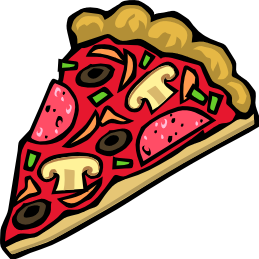 Animated clipart pizza. 